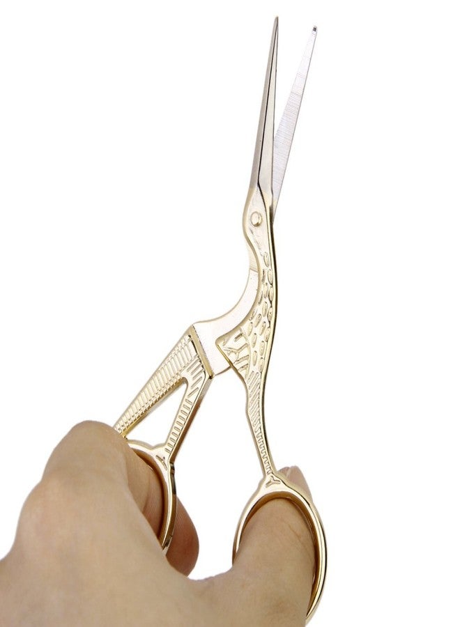 KANABEE Imported Retro Gold Plated Crane Sewing Tailoring Scissors 11.5cm - Image 4